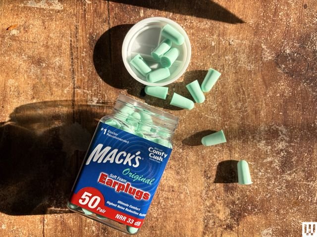Container of Mack's Original Soft Foam disposable earplugs