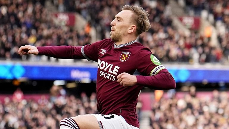 Jarrod Bowen Celebrates For West Ham 