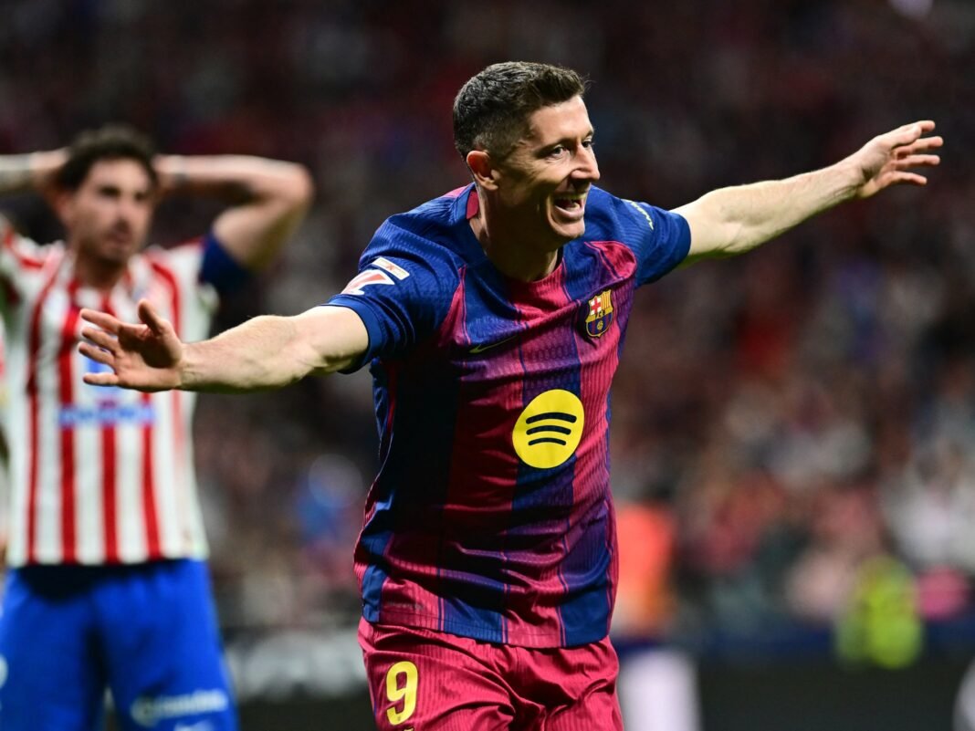 Lewandowski’s Stunning Last-Minute Strike Seals Epic La Liga Win for Barcelona at Atletico