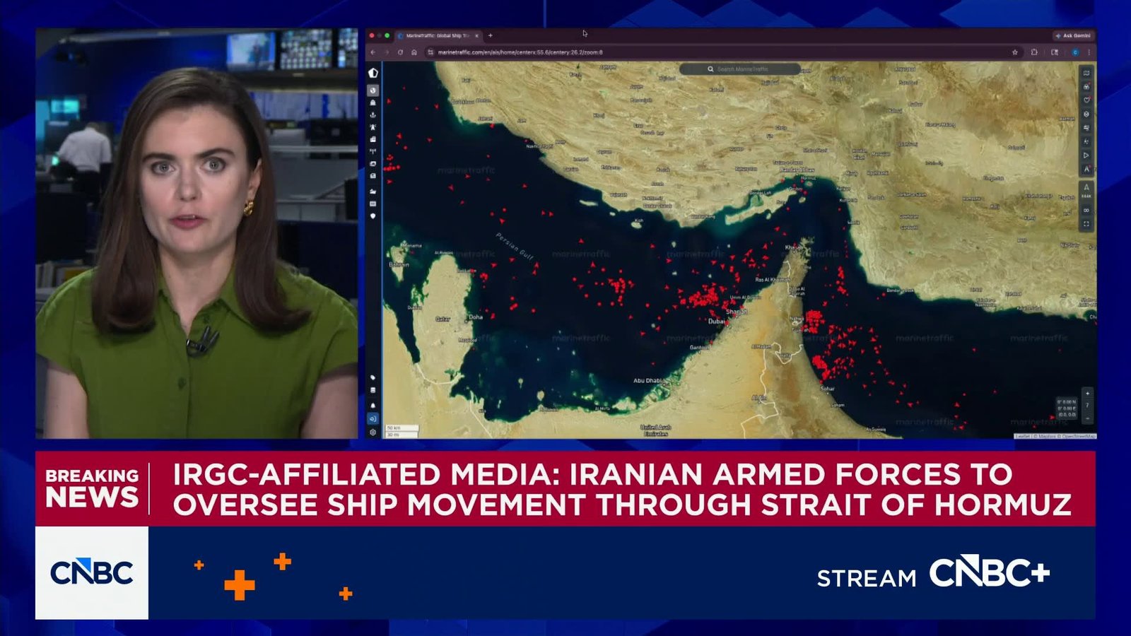 Ships cautiously navigating near Strait of Hormuz