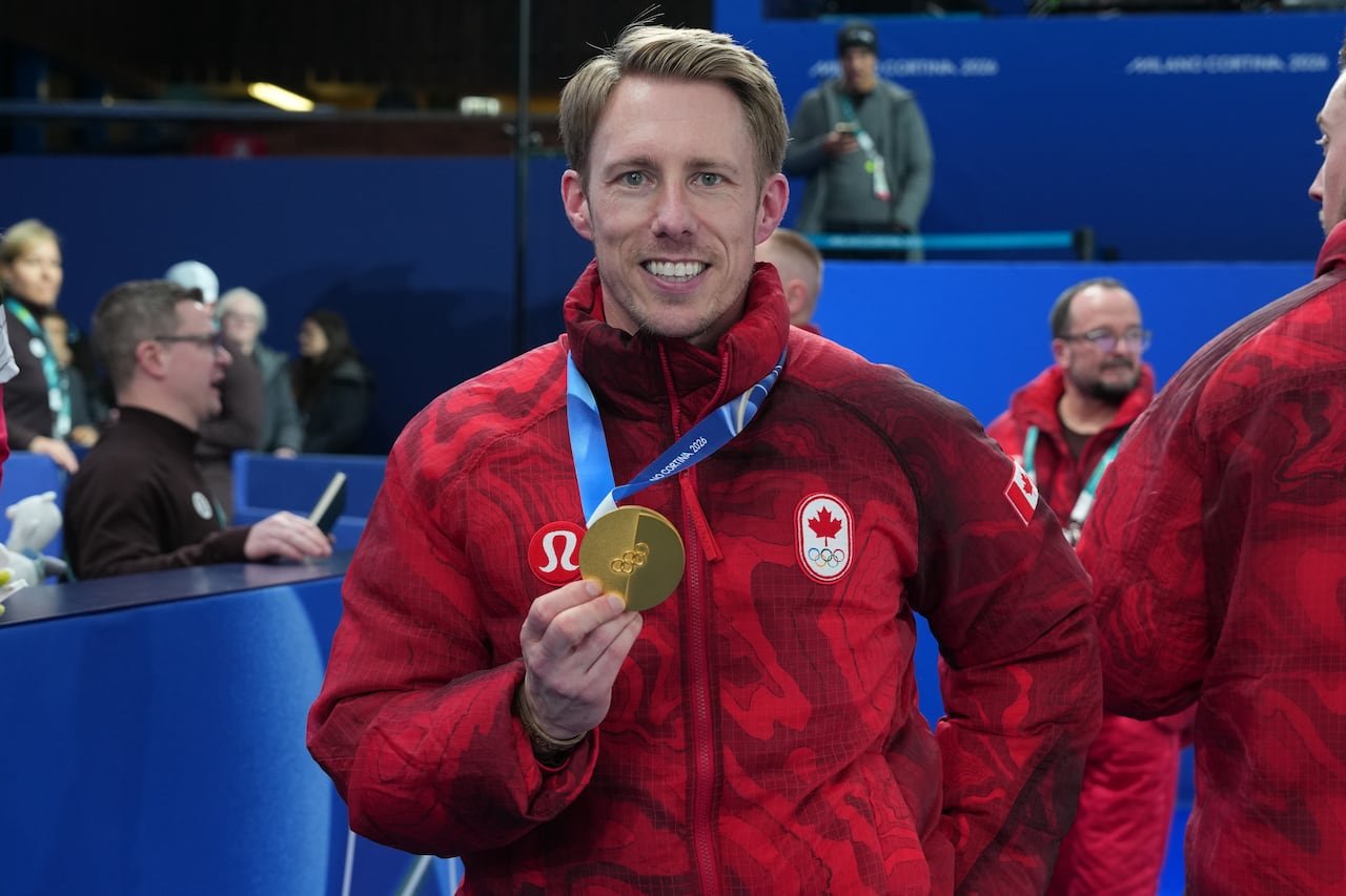 Marc Kennedy celebrating gold medal win