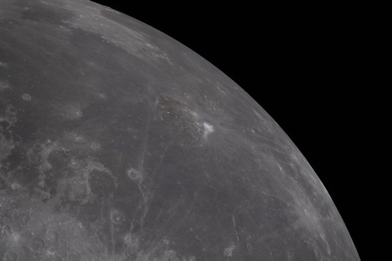 Dark lava plains on moon's near side