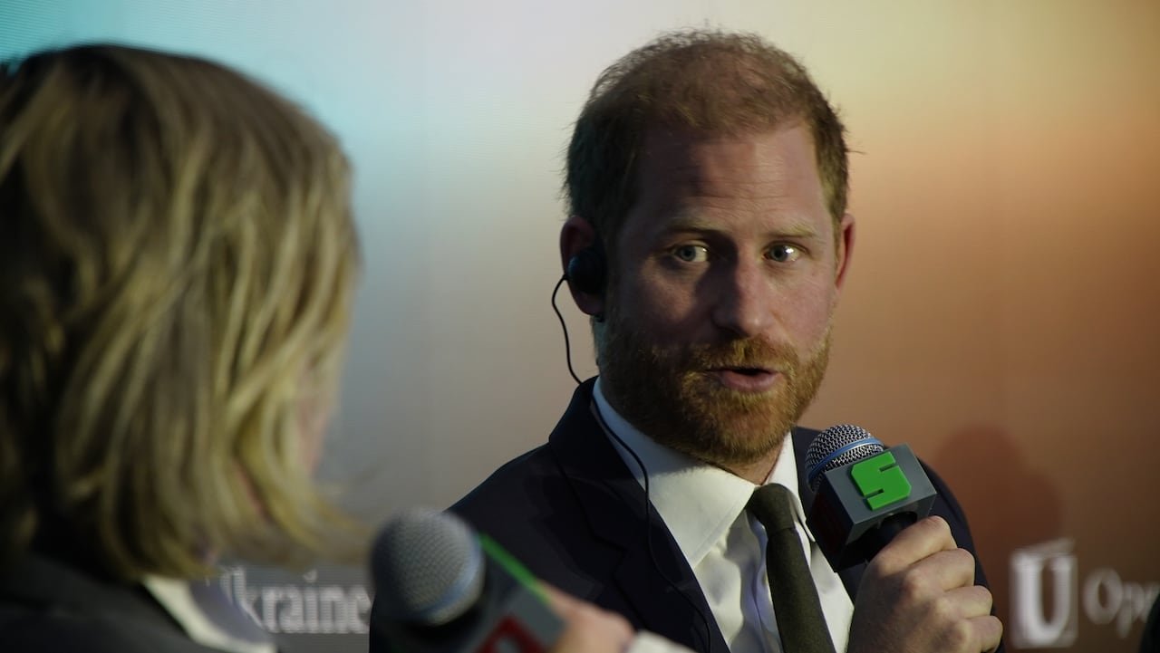 Prince Harry addressing Kyiv Security Forum