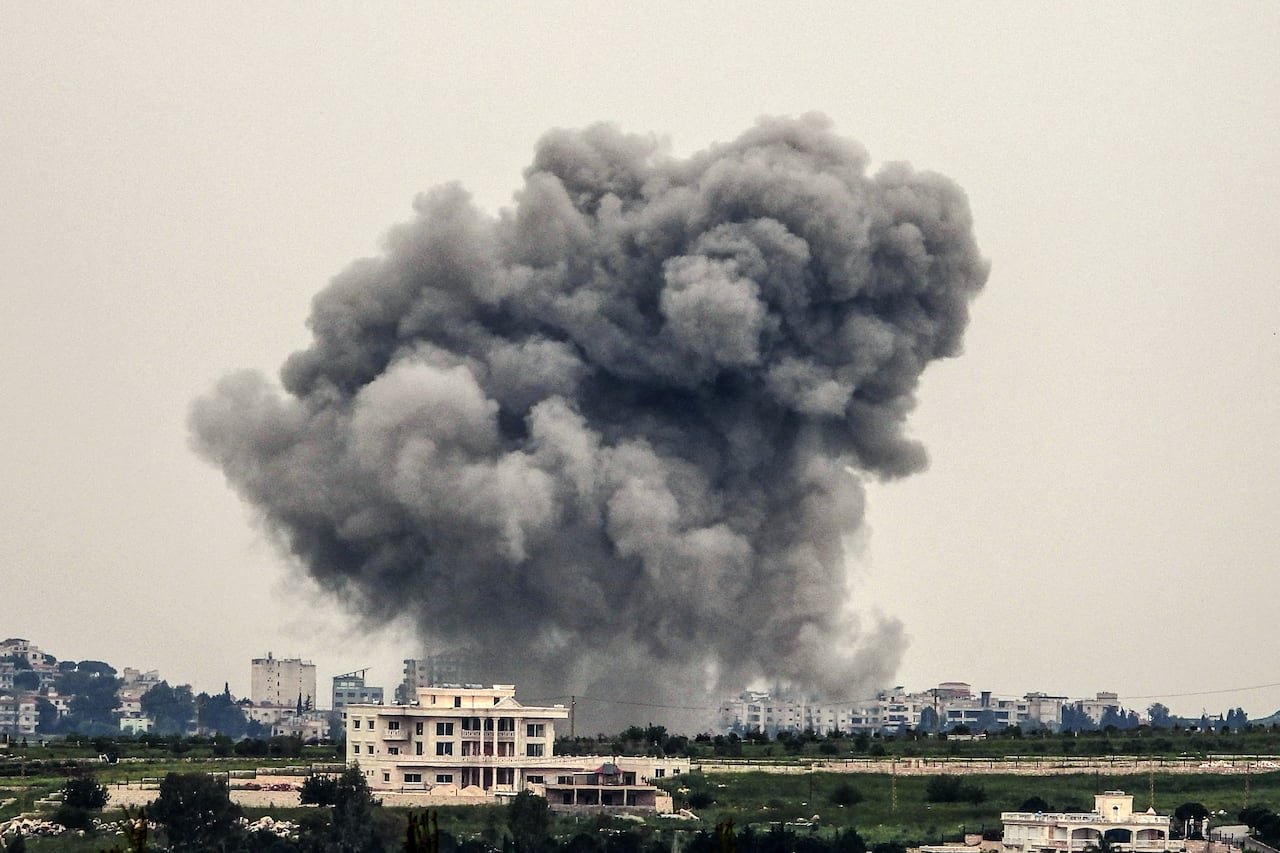 Smoke rising over southern Lebanese town after airstrike