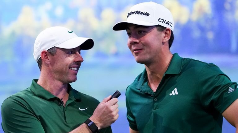 Michael Thorbjornsen playing alongside Rory McIlroy