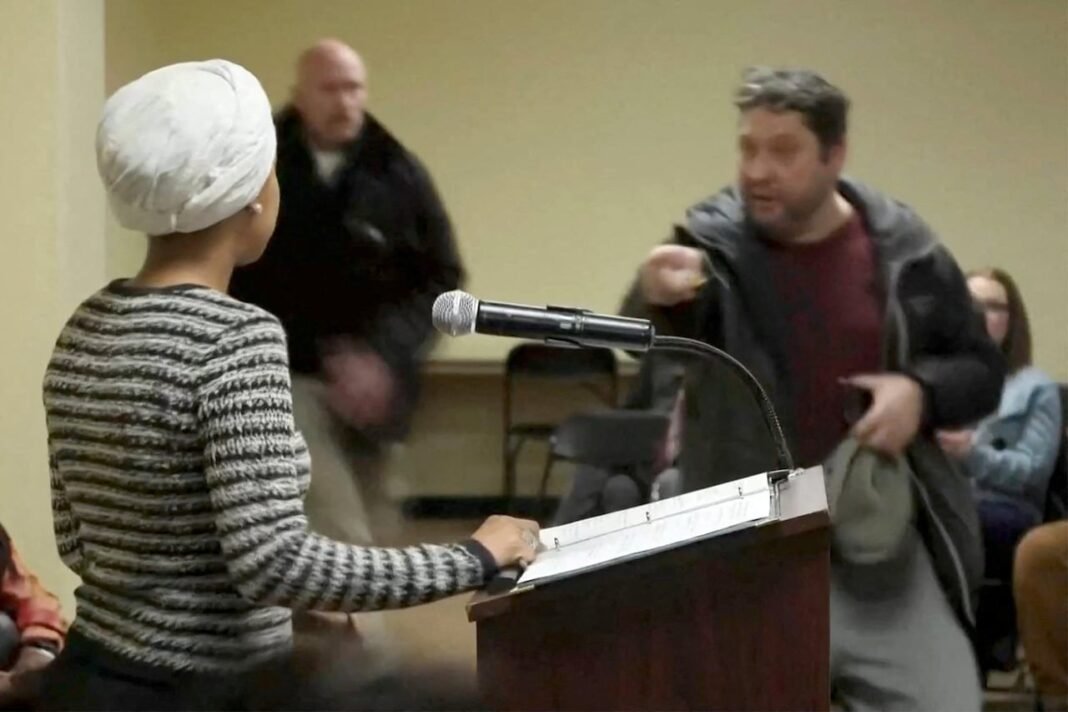 Man who sprayed U.S. Rep. Ilhan Omar from syringe during town hall pleads guilty to assault