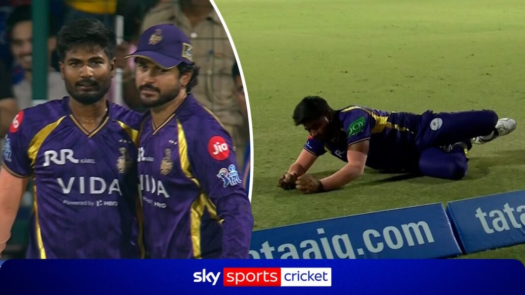 IPL: Anukul Roy makes excellent catch on boundary line!