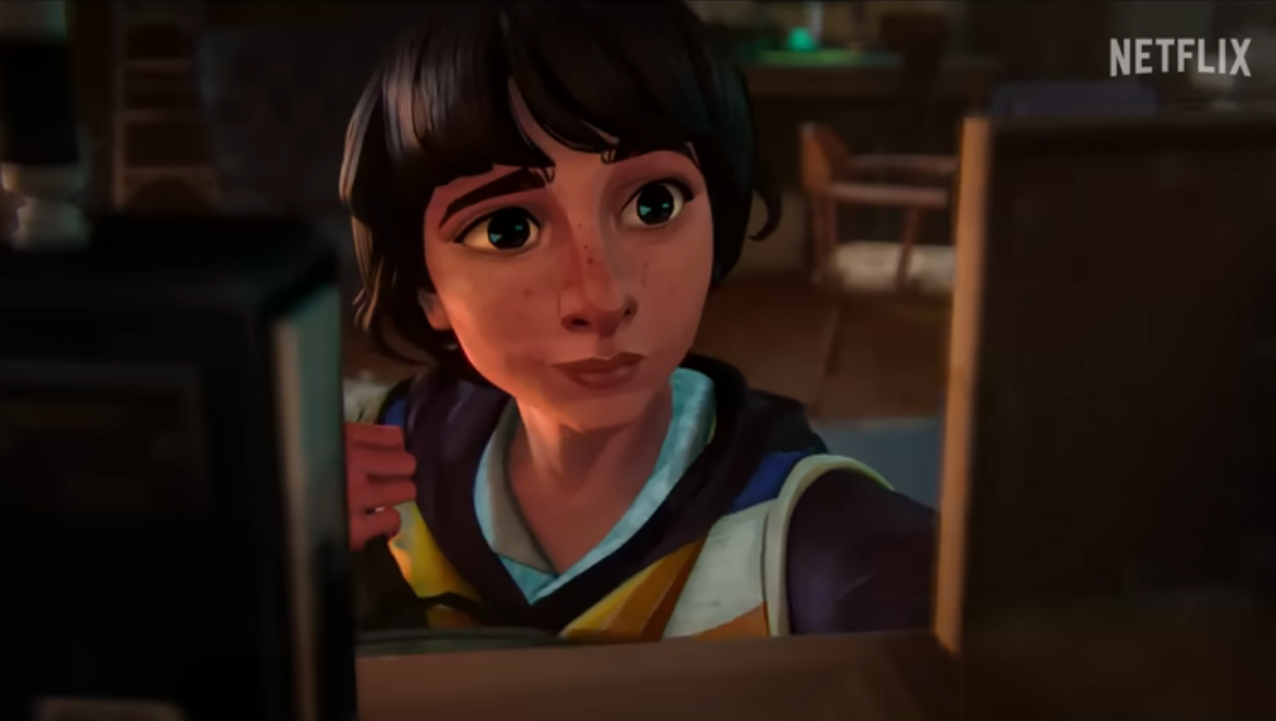Stranger Things artwork showing characters investigating supernatural events