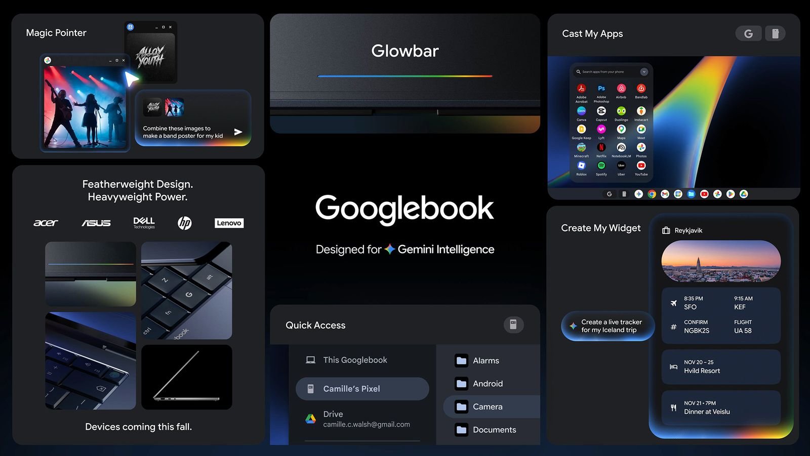 Googlebook glowing LED strip