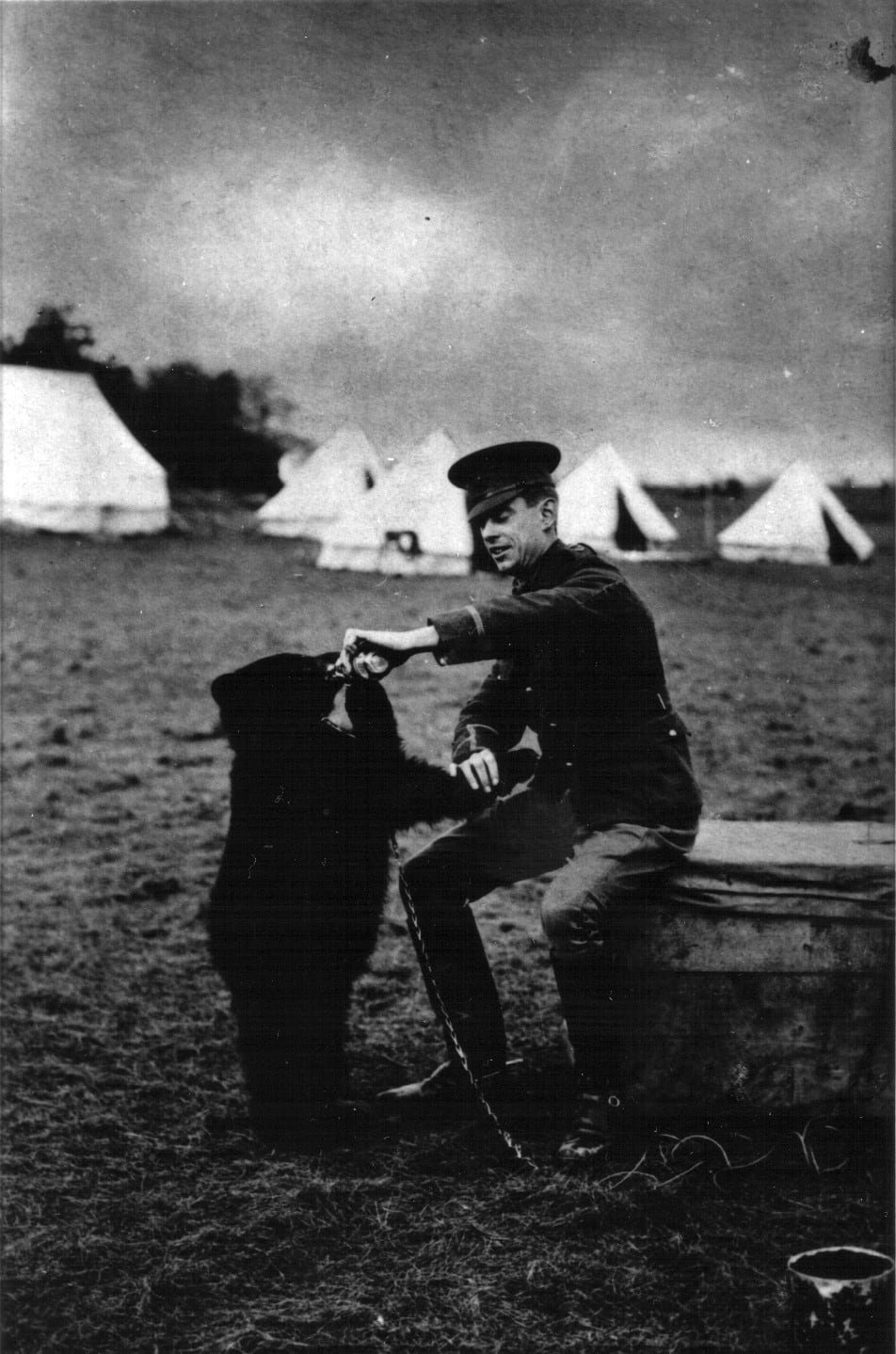 Lt.-Harry Colebourn with Winnie