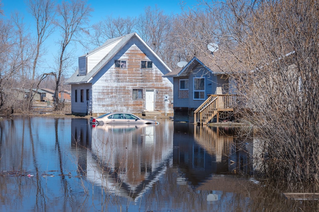 Home surrounded by floodwaters on Red Earth Cree Nation