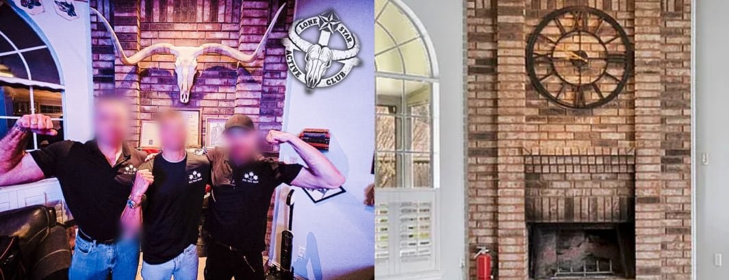 Comparison between Patriot Front clubhouse photo and real estate listing