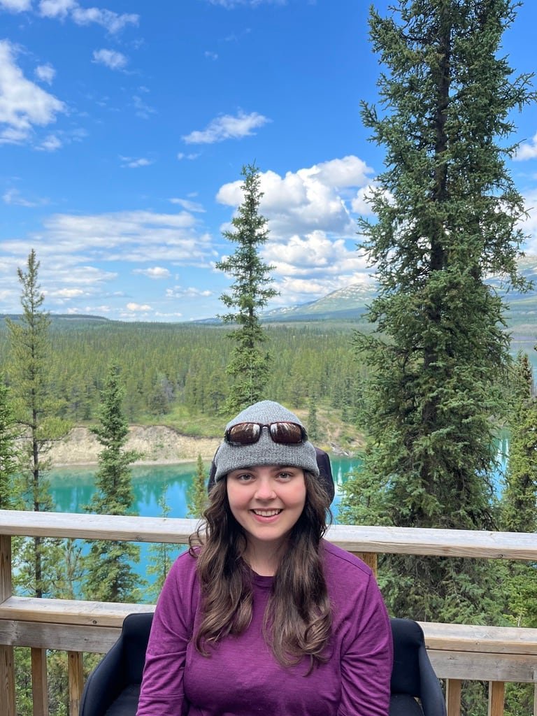 Woman enjoying outdoor nature