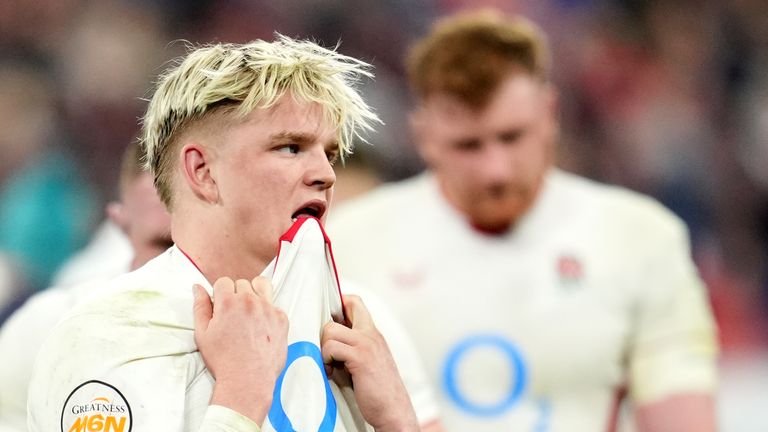 England players after loss against France during Six Nations