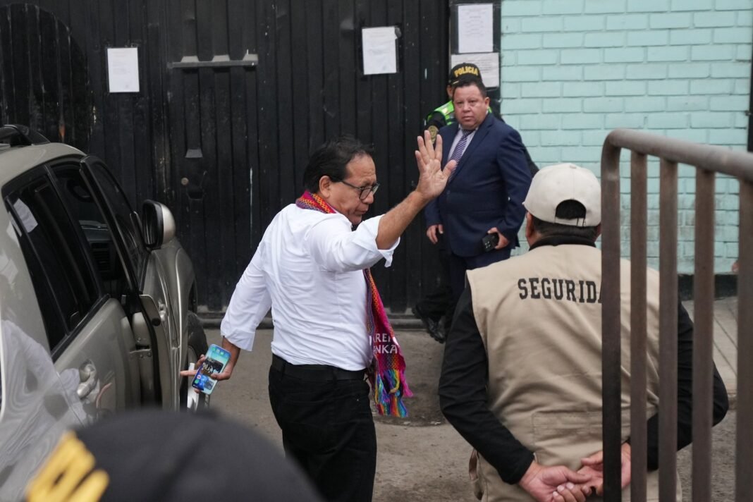 Peru’s Sanchez visits jailed ex-president as votes are counted