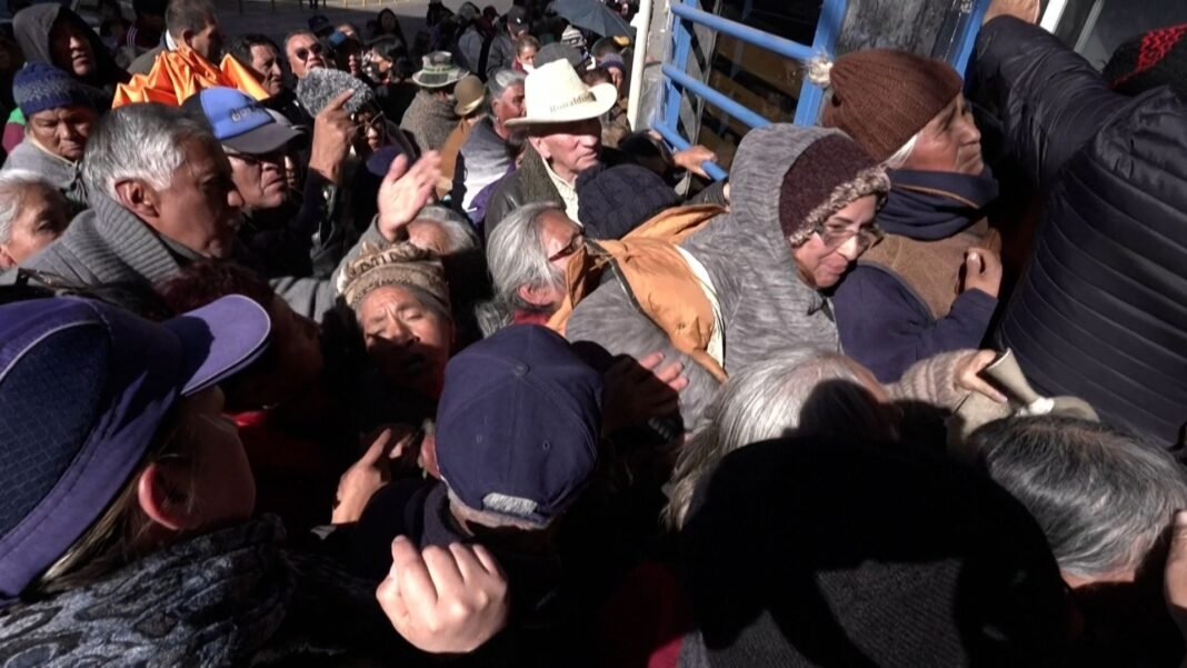 Food Shortages Spark Fiery Clashes as Shoppers Battle Outside Bolivian Supermarket