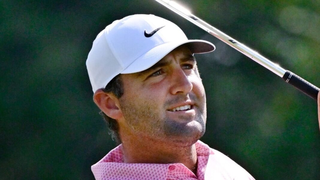 Travelers Championship: Scottie Scheffler holds one-shot lead over clubhouse-leader Collin Morikawa as storm halts PGA Tour event