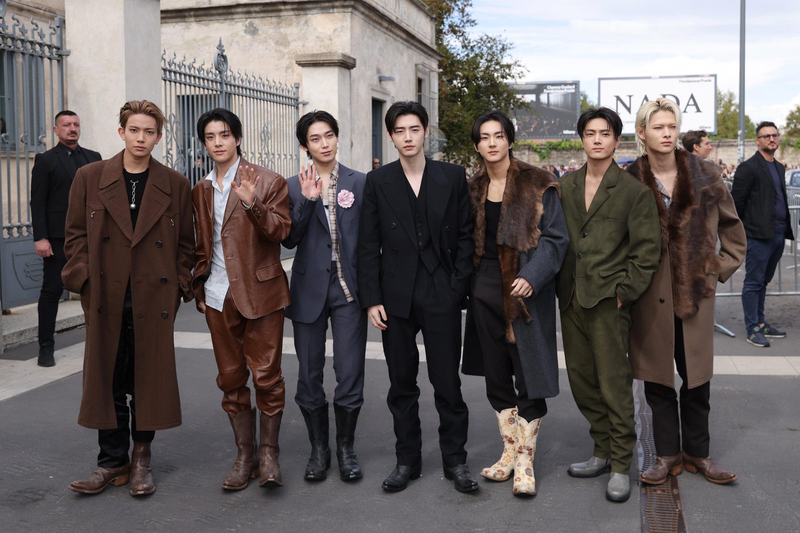 Enhypen performing at Milan Fashion Week Spring/Summer 2026