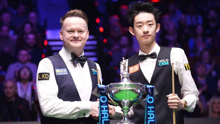 shaun Murphy competing against Wu Yize at world Championship final