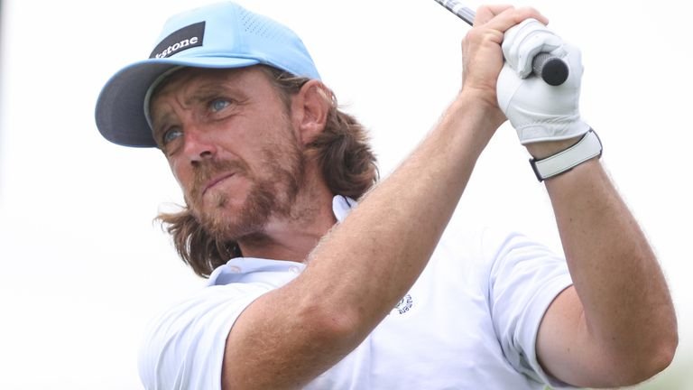 Tommy Fleetwood competing at The Memorial Tournament