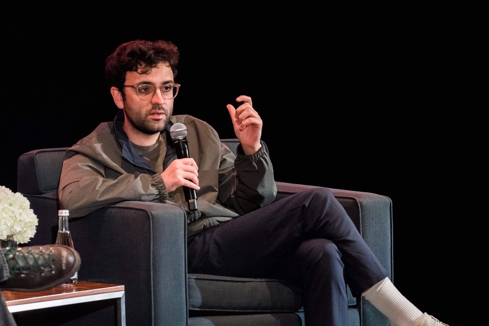 Startup CEO speaking at conference