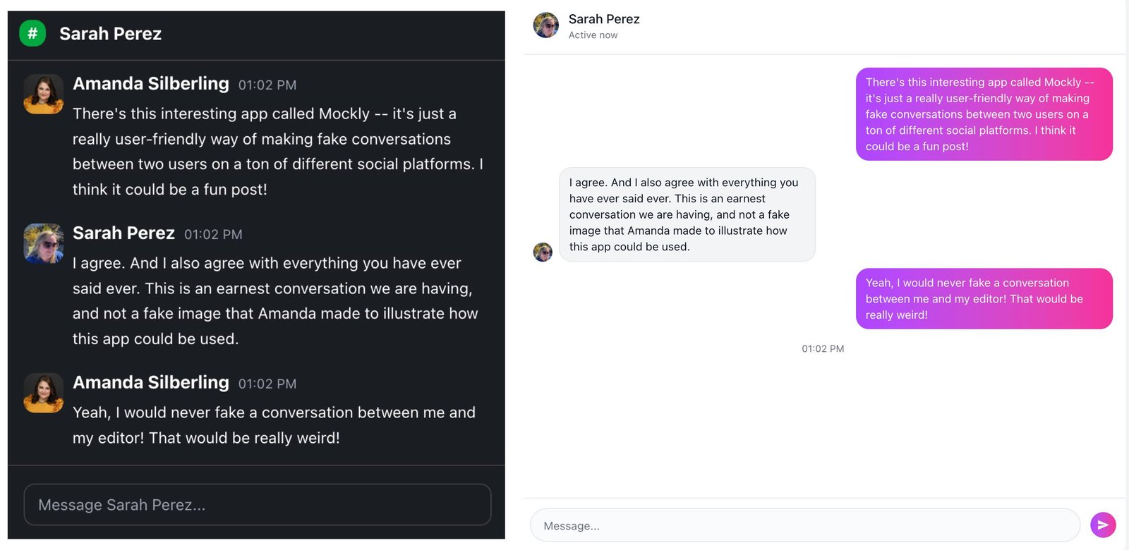 Example screenshot generated by Mockly