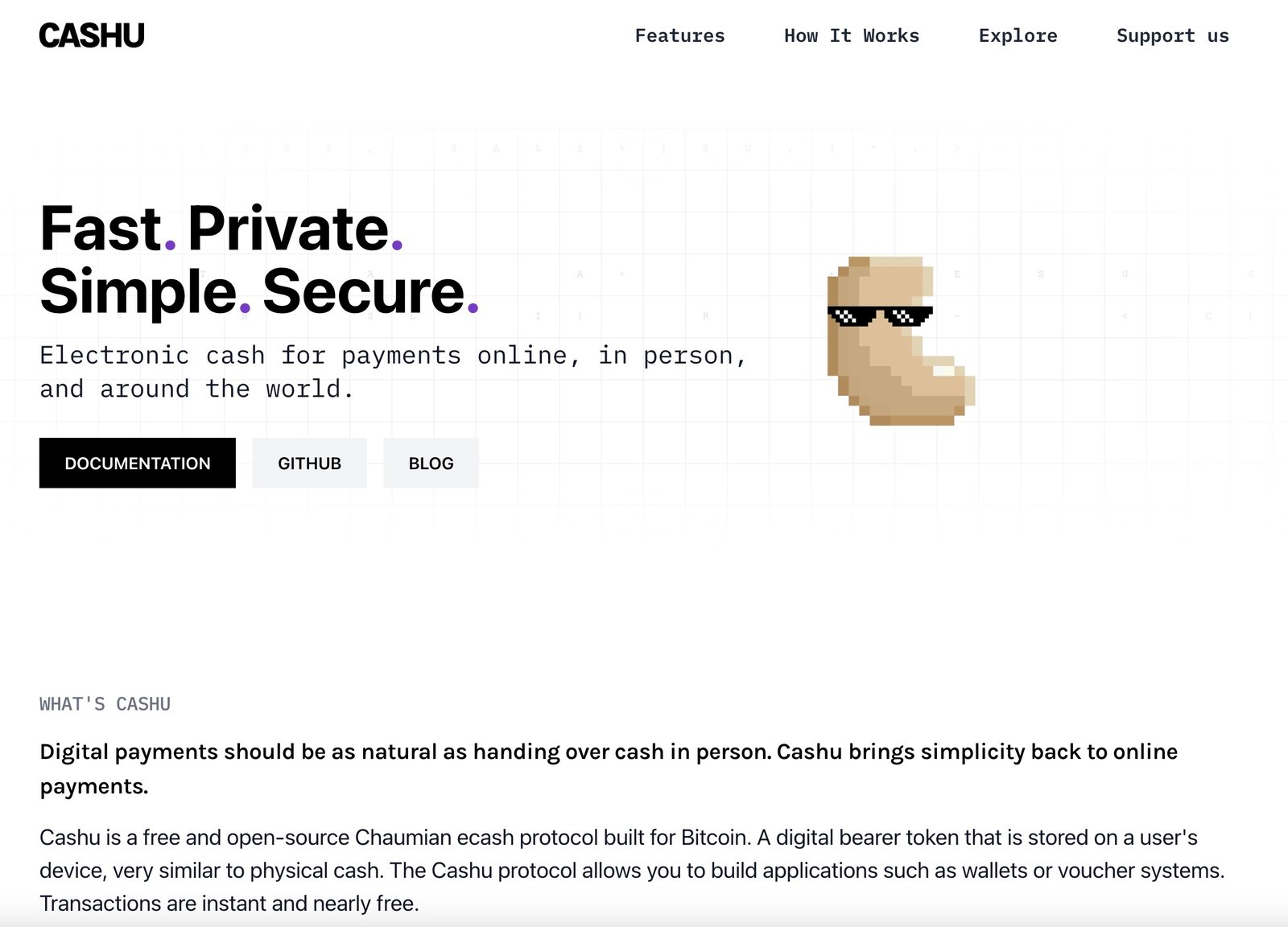 Cashu wallet interface