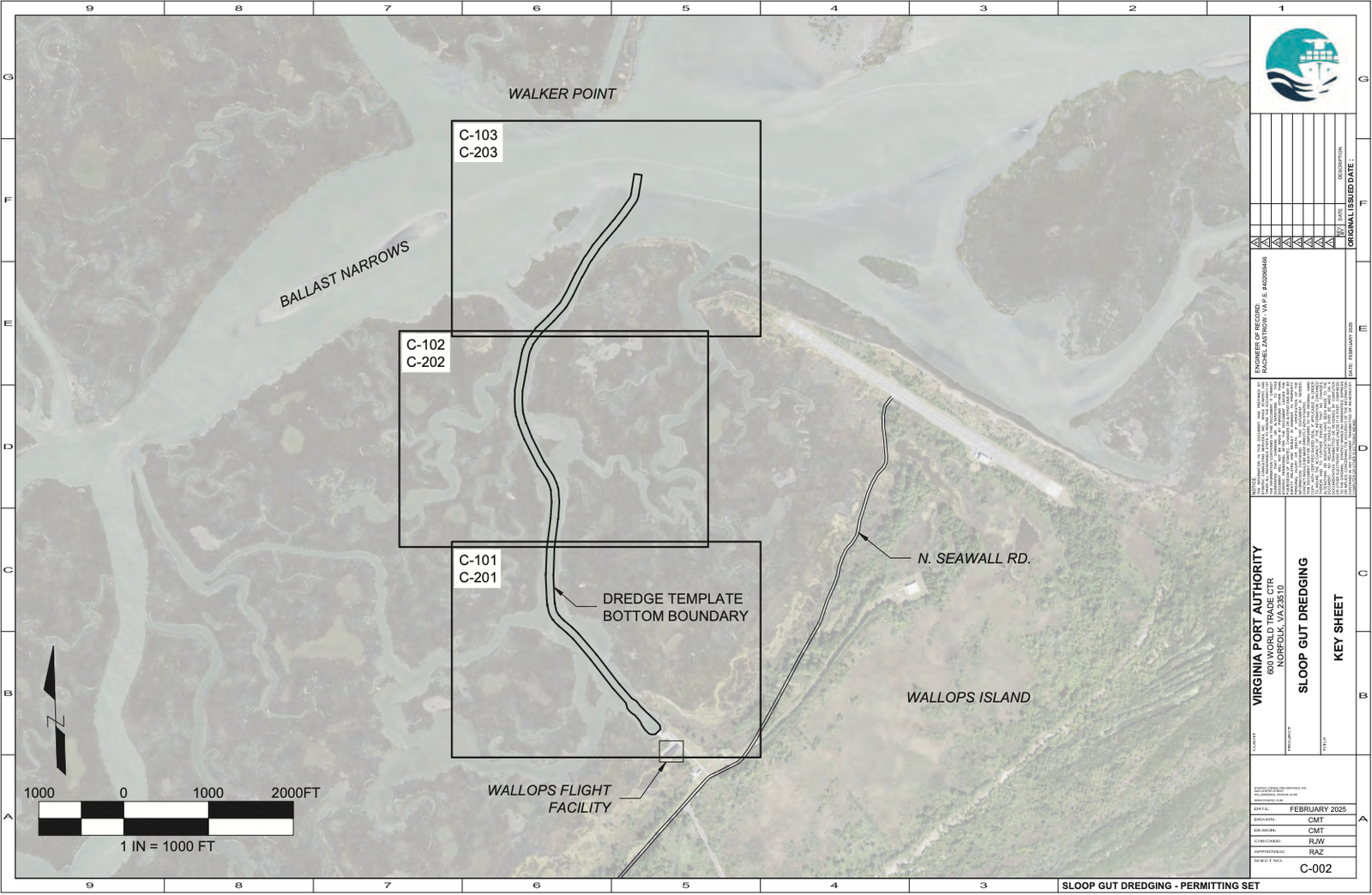 Diagram illustrating planned dredging area at Sloop Gut