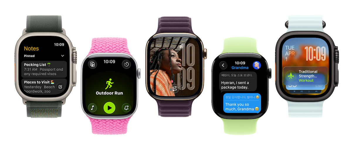 Apple Watch displaying workout stats