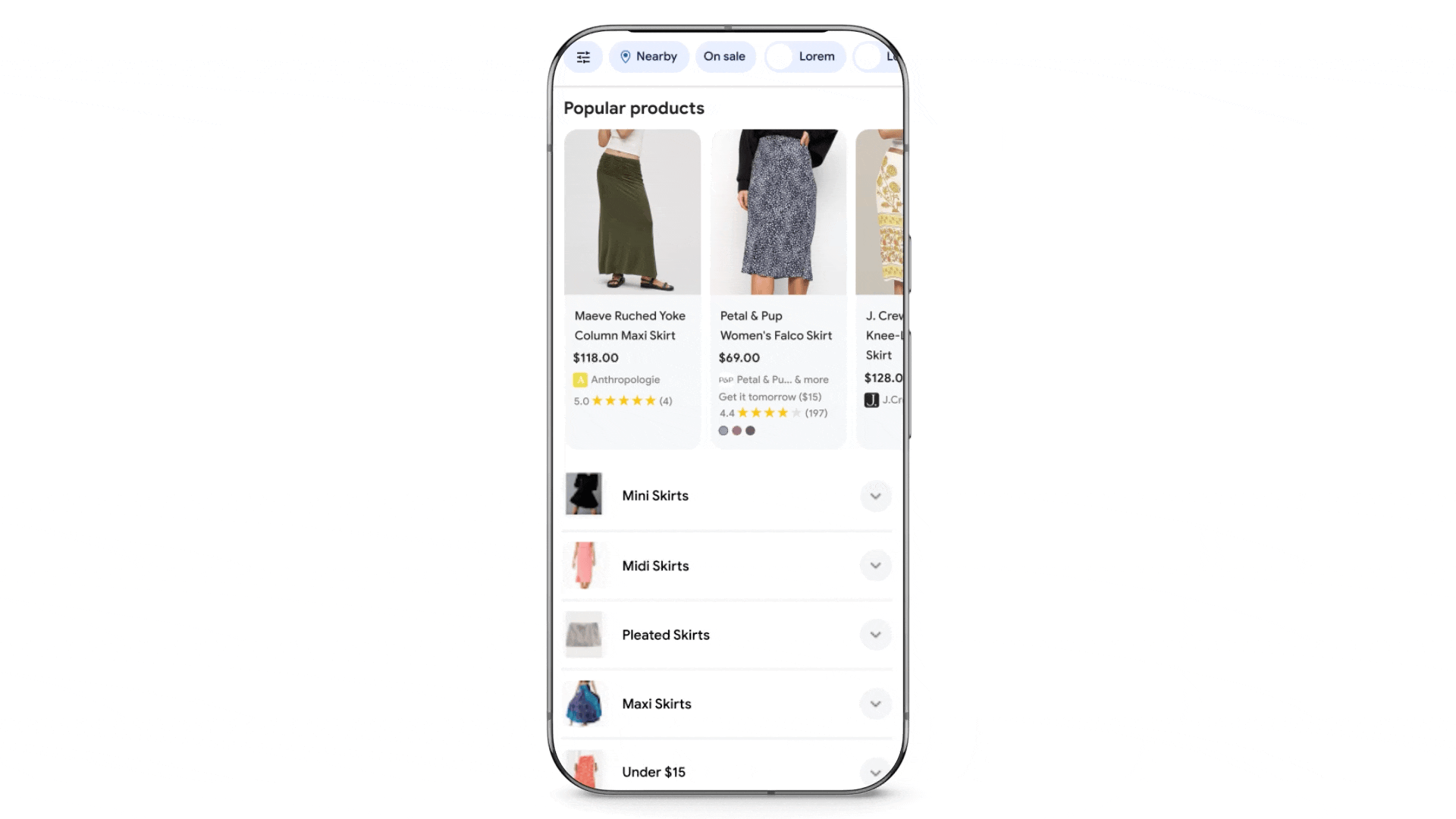 Example interface for customized price alerts