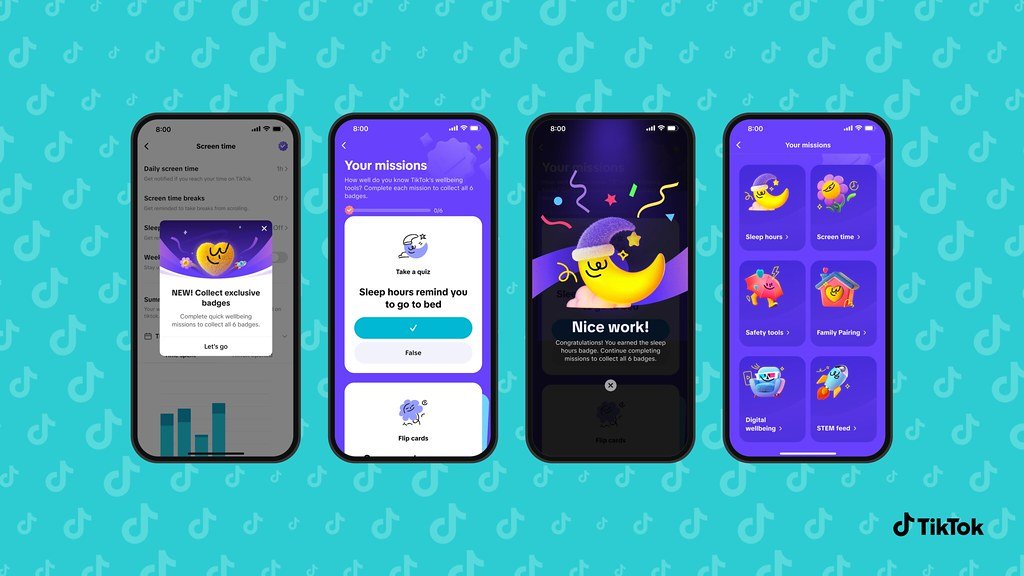 TikTok Well-being Missions interface