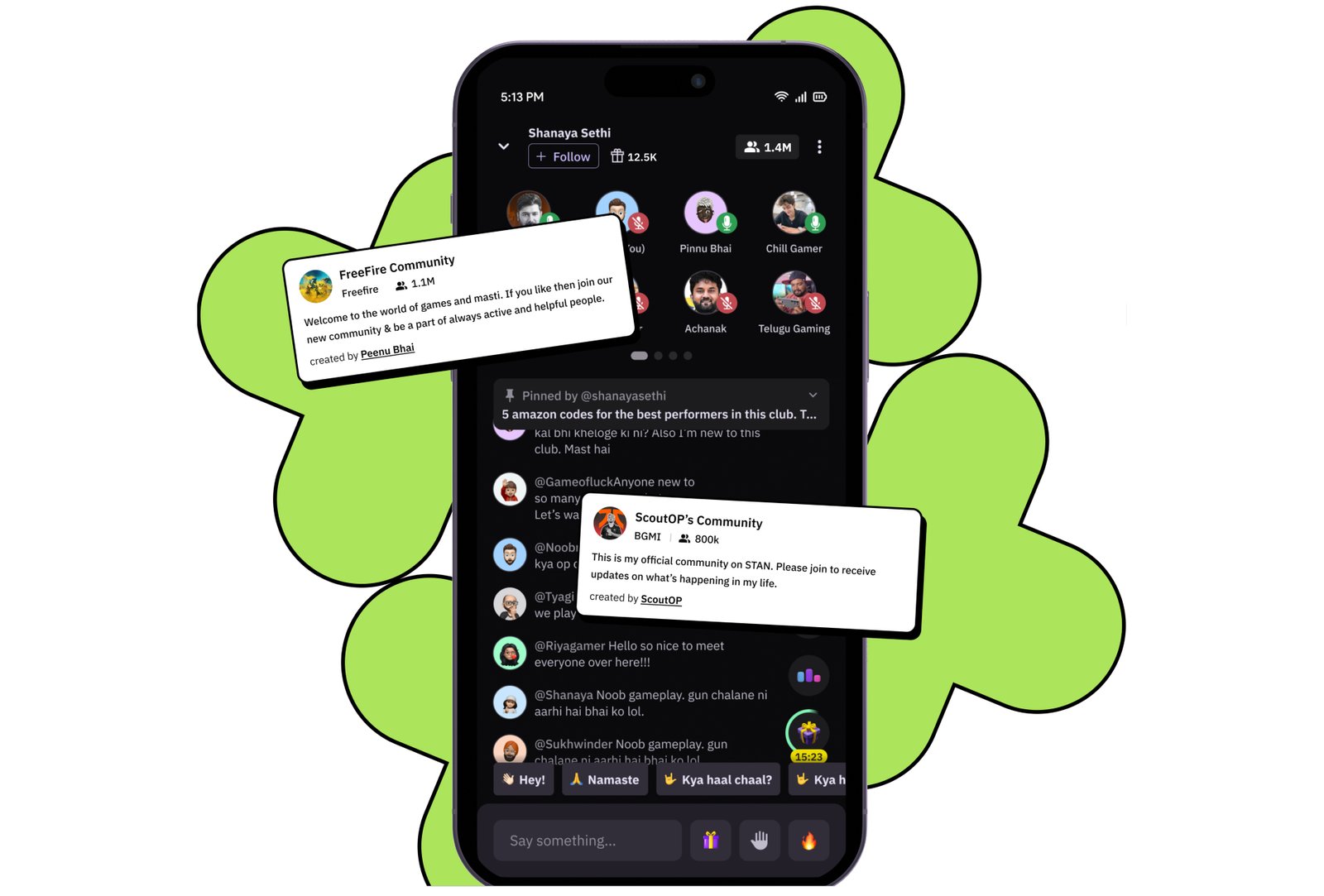 Gamers interacting on the STAN platform