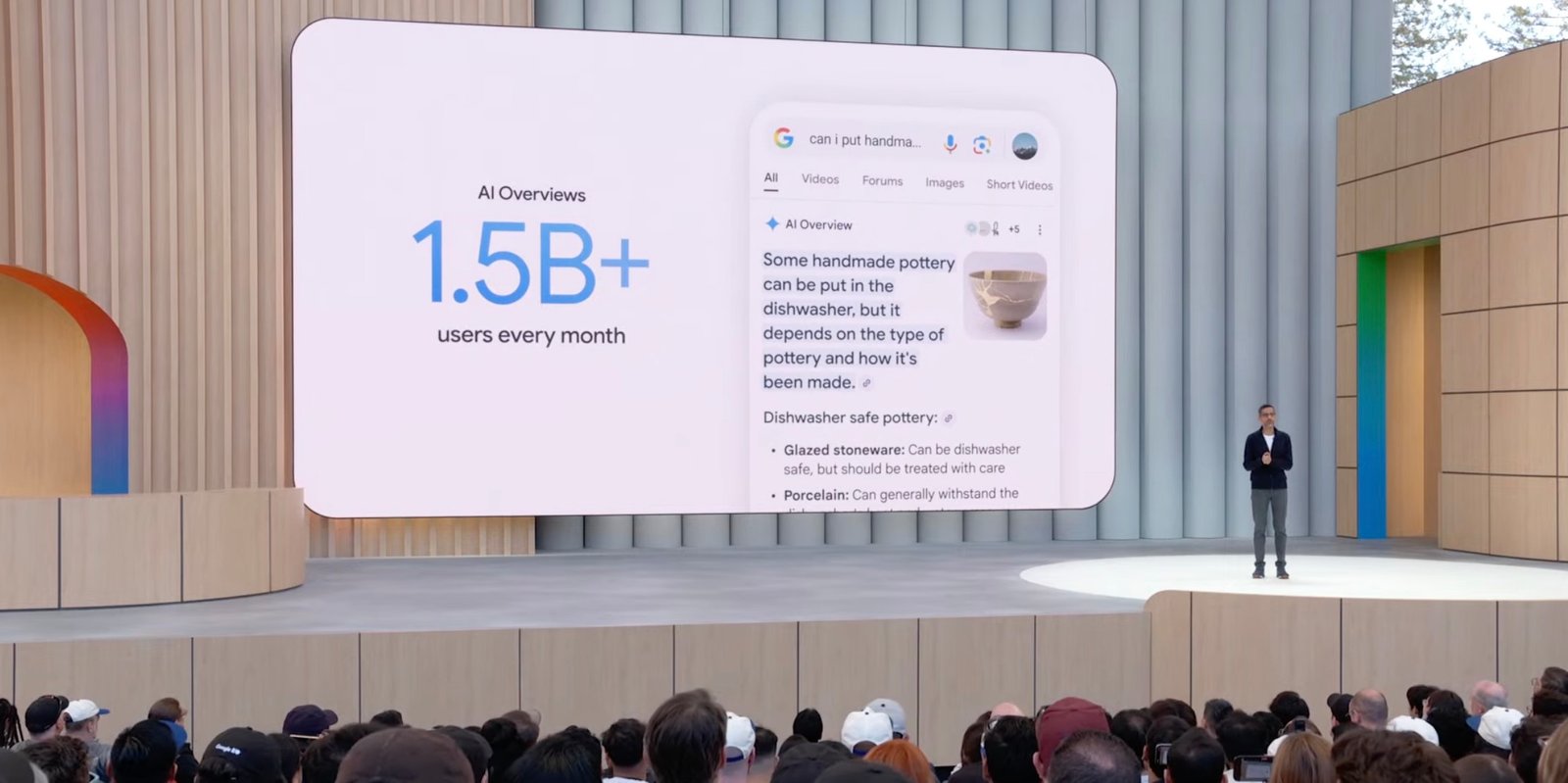 Illustration depicting AI overview feature integrated into a search page