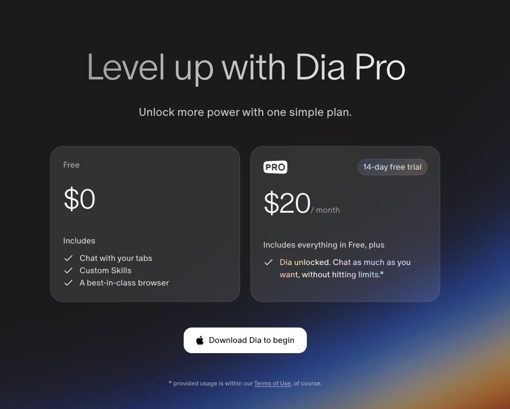 Dia Web Browser Interface