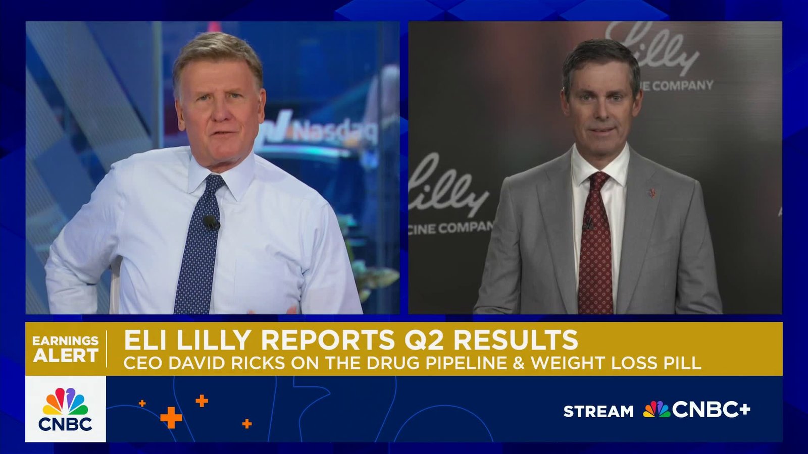 Eli Lilly CEO David Ricks discussing obesity pill trial results