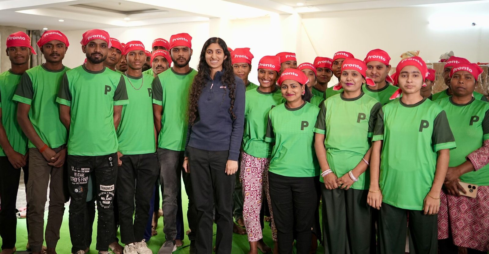 Pronto founder with workers