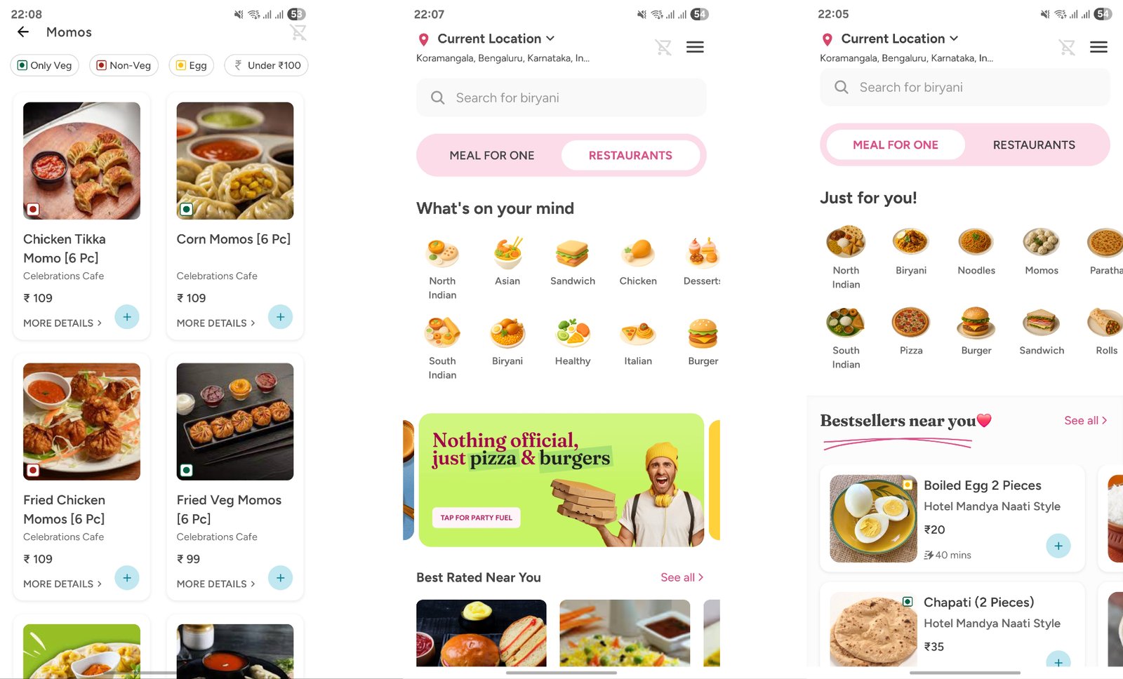 Ownly Food Delivery App Interface