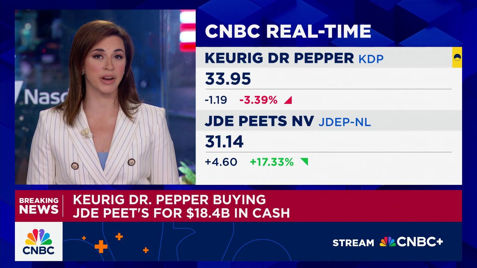 Keurig Dr Pepper acquiring Dutch coffee company JDE Peet's in $18 billion transaction