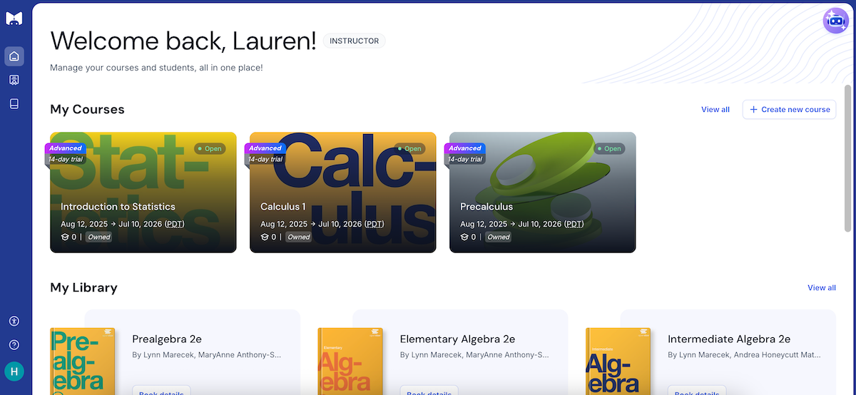 Screenshot showing MathGPT interface