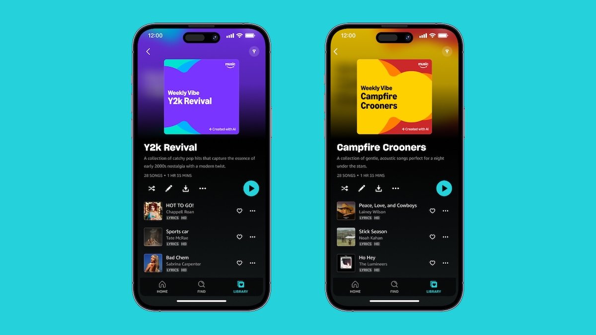 Amazon Music Weekly Vibe Playlist interface