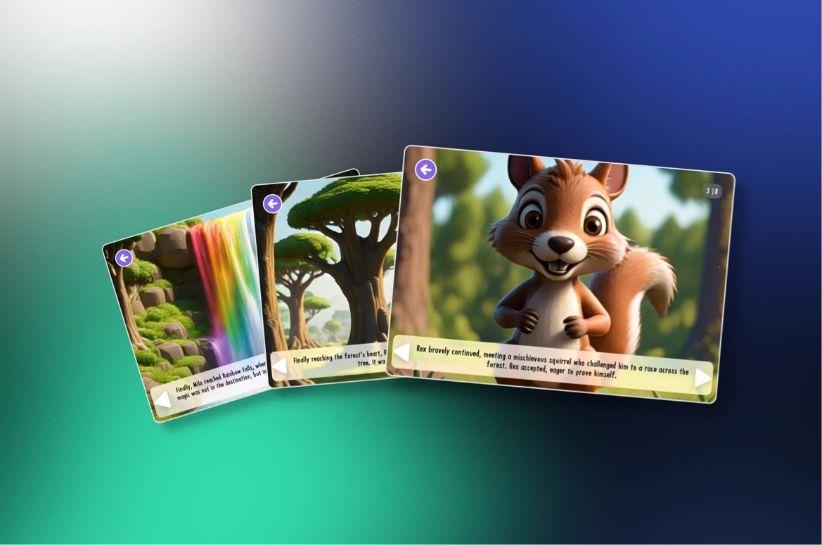 StoryCraft app interface showing interactive storytelling