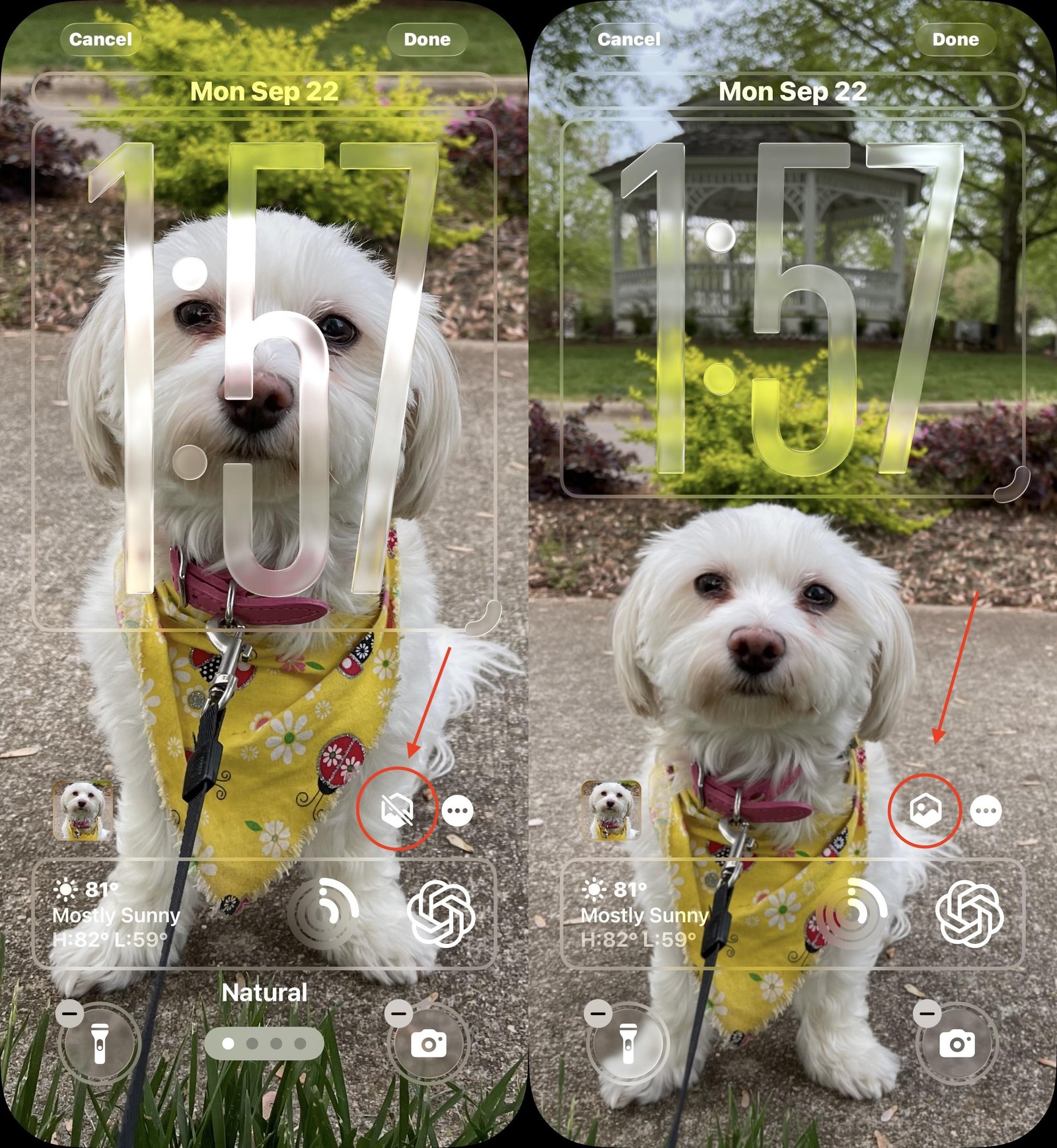iPhone lock screen showing spatial scene effect 