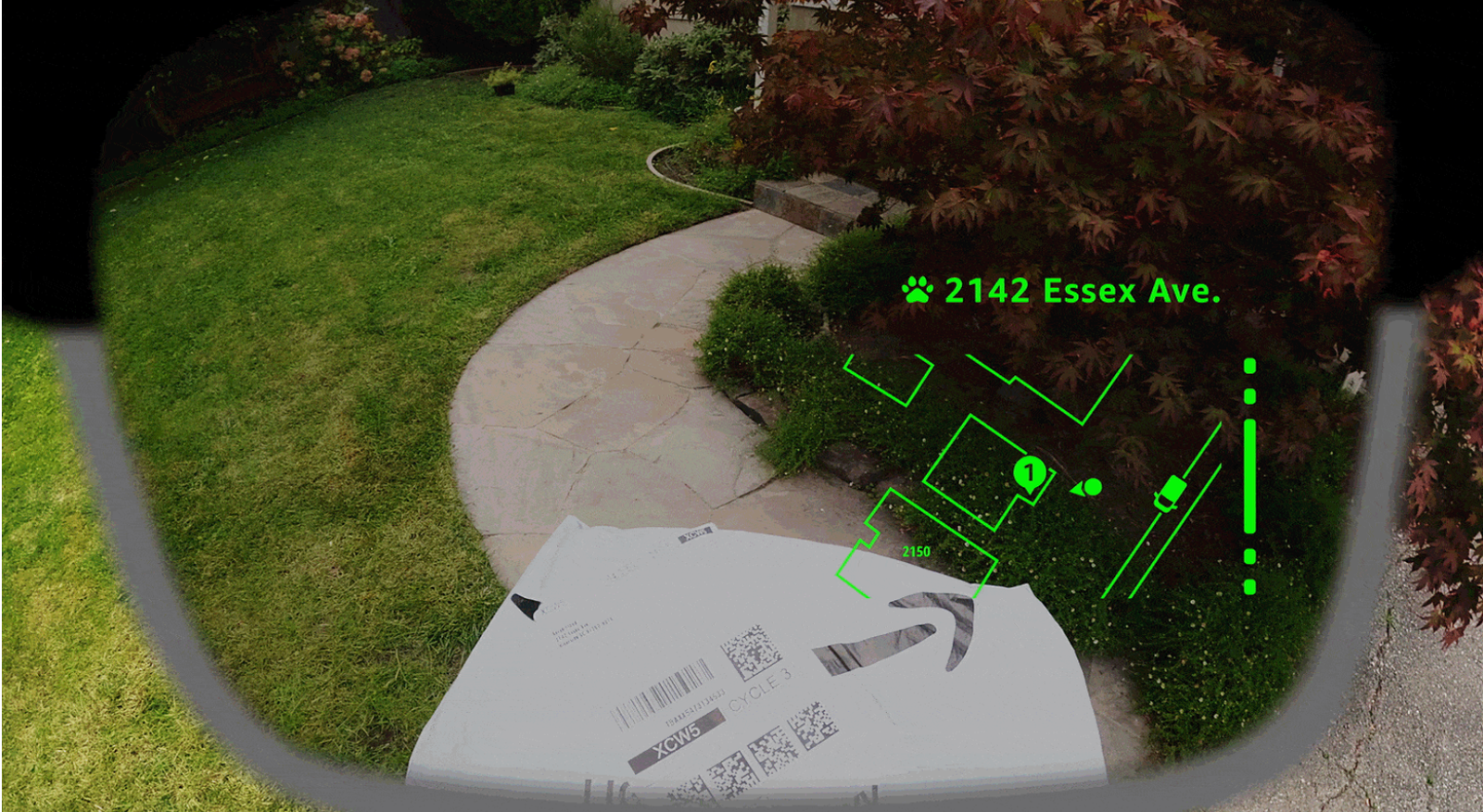 Amazon courier wearing smart glasses