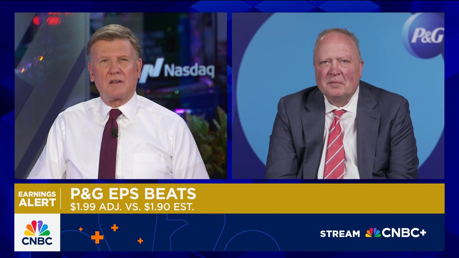 P&G CEO Jon Moeller discussing Q1 results showing sustained organic sales expansion