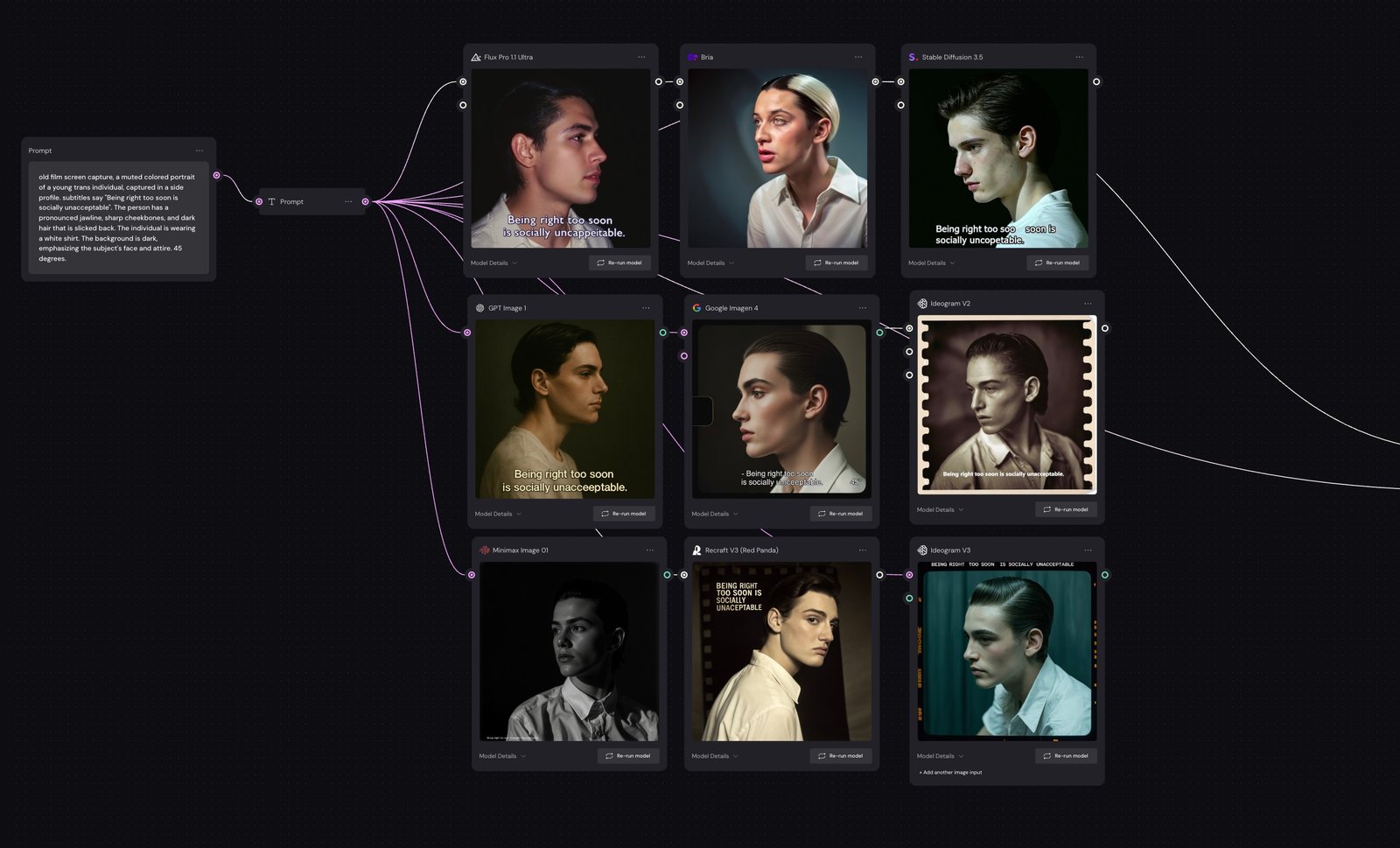 Figma interface showcasing AI-generated media