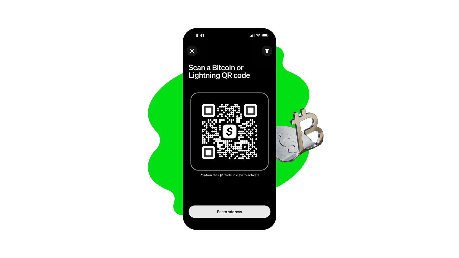 Bitcoin payment map feature