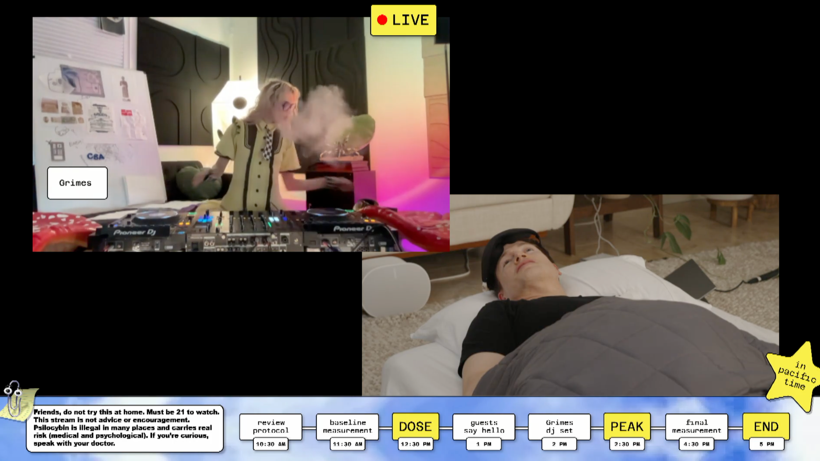 Bryan Johnson's livestream on X