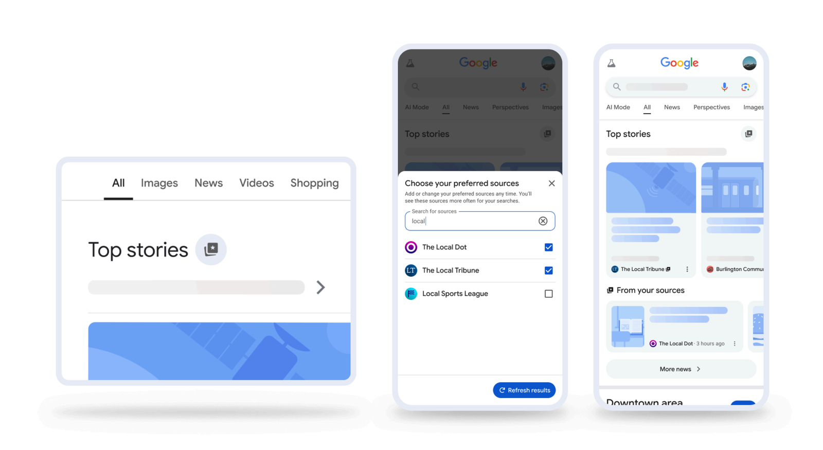 Interface showcasing Google's new AI-powered article summaries