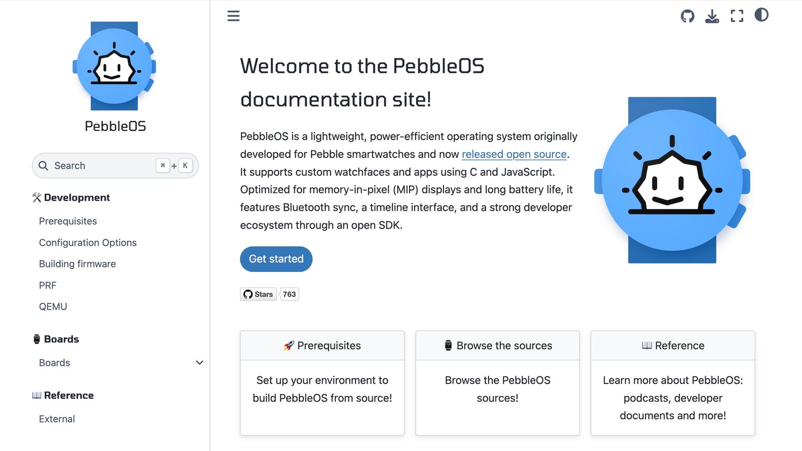 PebbleOS documentation website