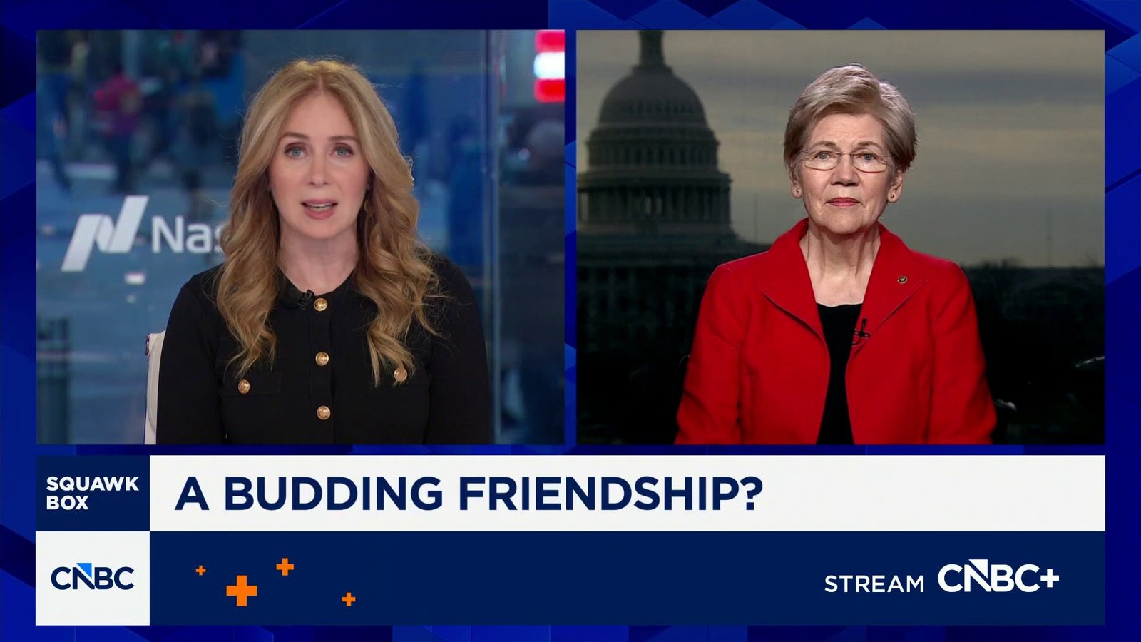 Senator Elizabeth Warren addressing issues related to credit card affordability initiatives